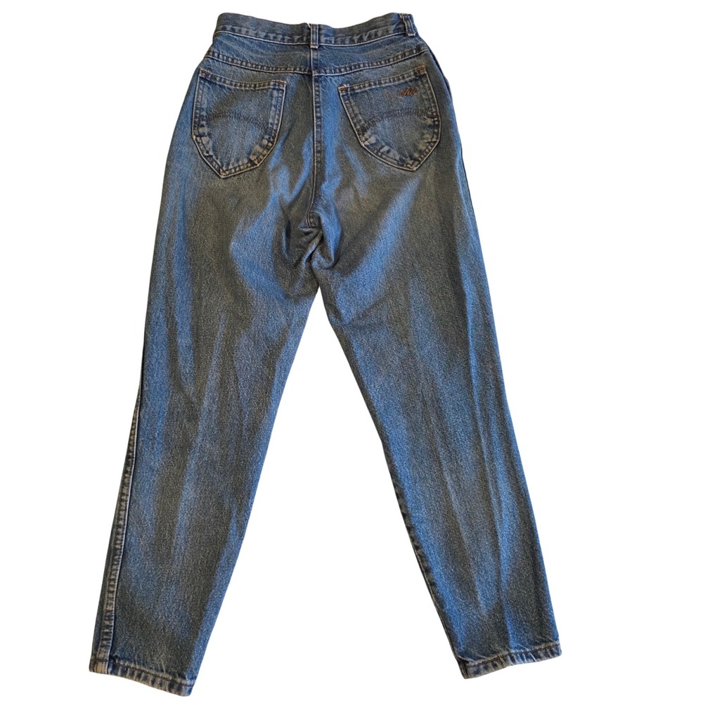Vintage Chic High Rise Tulip Pocket Jeans 80s Medium Wash Denim Petite 6 USA